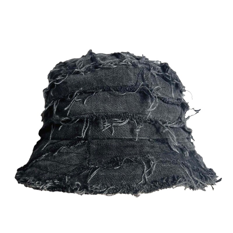 Denim Veil Detail Bucket Hat