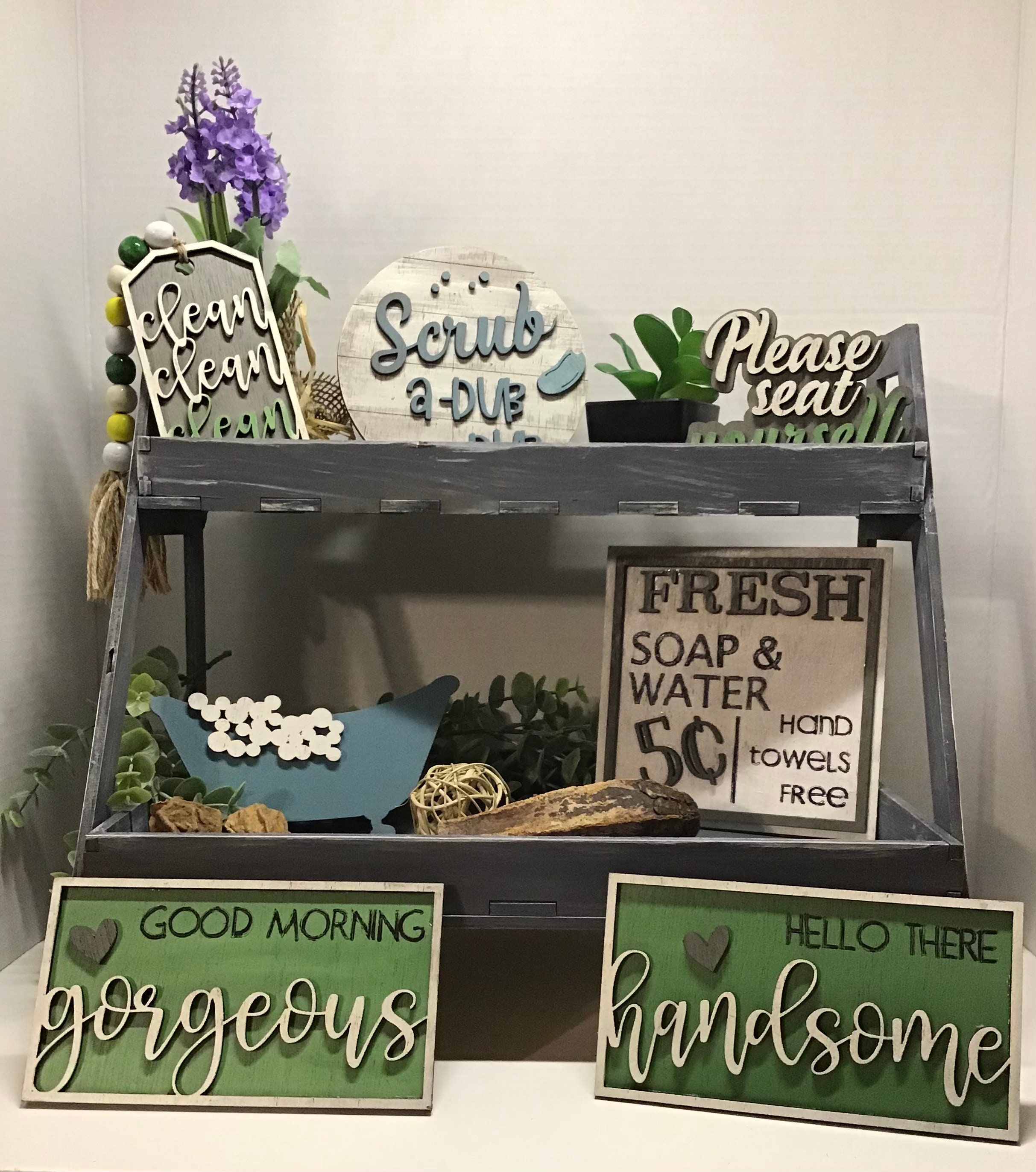 Bathroom Tier Tray Etsy