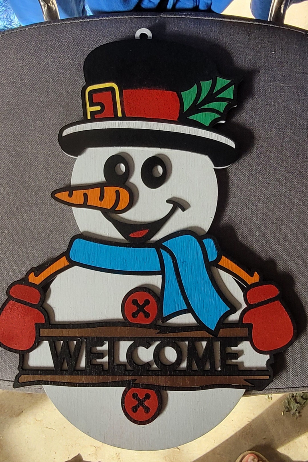 Snowman Door Hanger - Etsy
