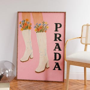 Luxus Designer Posterdruck, Rosa BlumenStrauß, Florales Wandkunst Poster, Wohnungsdekor, druckbares Designer Dekor, trendige Wandkunst