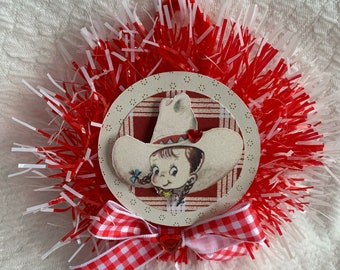 Valentine’s Day Ornament Vintage Cowgirl