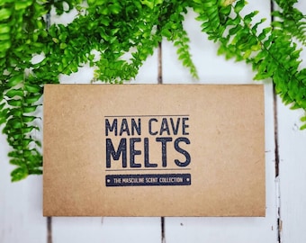 Manly Wax Melts - Man Cave Melts, Masculine Scented Wax Melt Gift Set, Perfect Man Gift