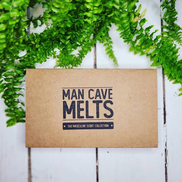 Manly Wax Melts - Man Cave Melts, Masculine Scented Wax Melt Gift Set, Perfect Man Gift