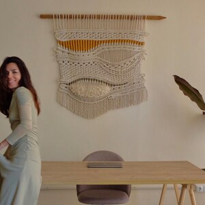 Macrame colgante para pared/Wall Art/Fiber Art/Sostenible/Macrame/Tapiz/diseño propio/Wallhanging/Special/&quot;SUR&quot; AnudaMacrameStudio