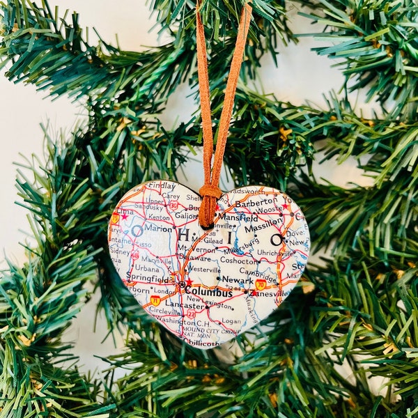 Columbus OH heart ornament