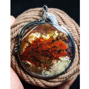 Scenic Moss Agate Pendant Cabochon, High Quality Natural Javanese Stone, Natural Beauty Revealed,  Landscape Moss Agate Cabochon