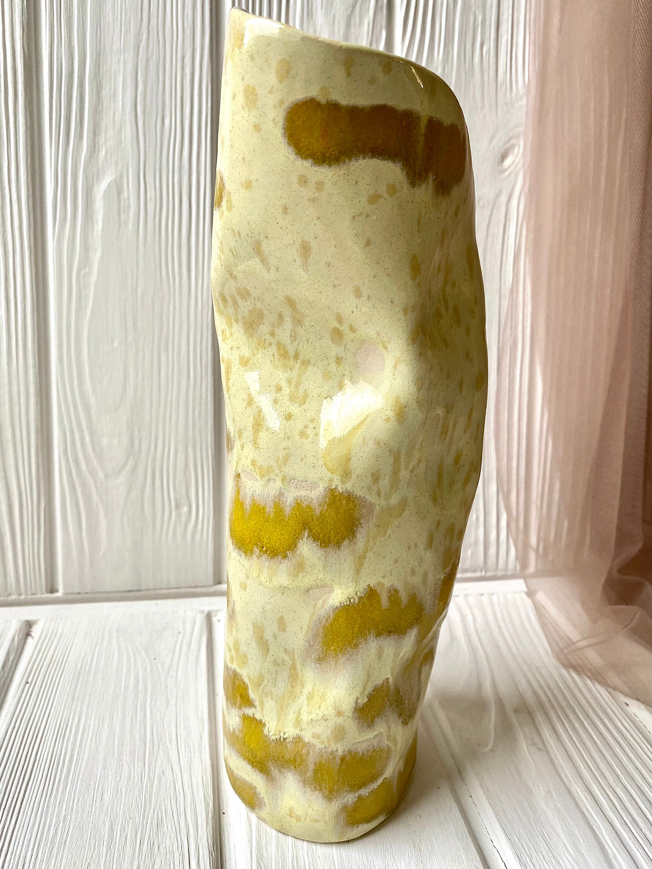 Unique handmade vase sand color / modern style / birthday gift Etsy