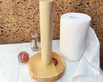 Rustic Wooden Paper Towel Holder Personalized kitchen holder Kitchen Roll Holder