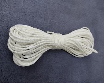 Polyester White Rope, Soft cord Macrame, Strong cord, Nylon colored cord, Craft rope