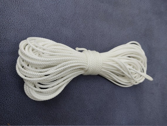 Cuerda blanca de poliéster, Macrame de cordón suave, Cordón fuerte, Cordón  de color nylon, Cuerda artesanal -  España
