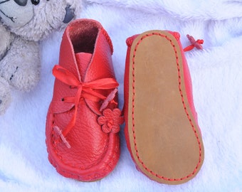 Personalized children moccasin Children&#39;s handmade leather shoes