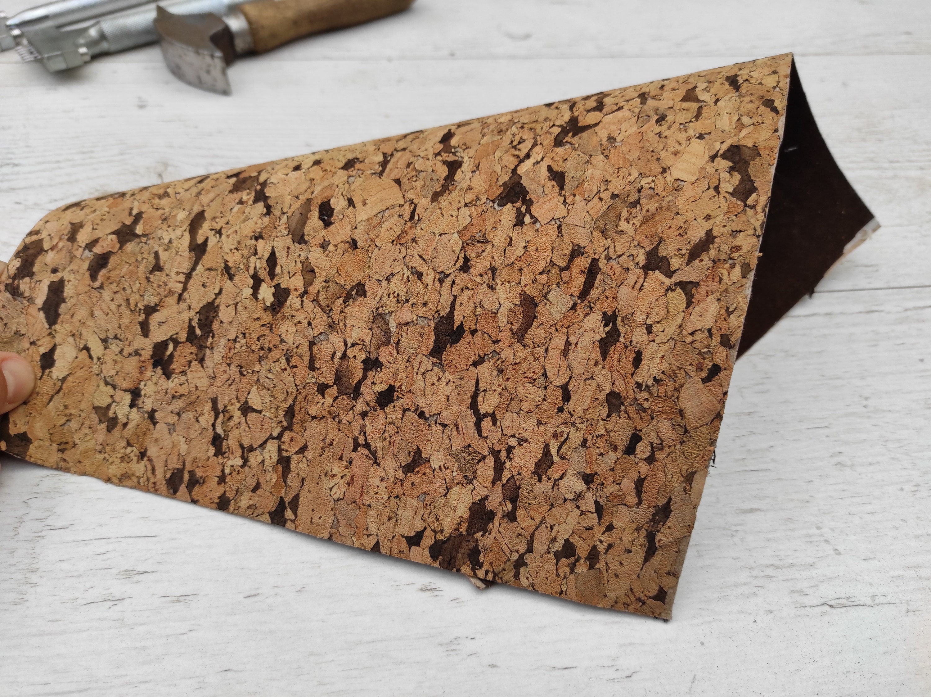 Natural Cork Fabric, Cork Leather Fabric, Eco Friendly Fabric, Vegan