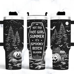 Halloween Seamless 40oz Tumbler Designs engraved SVG Files.