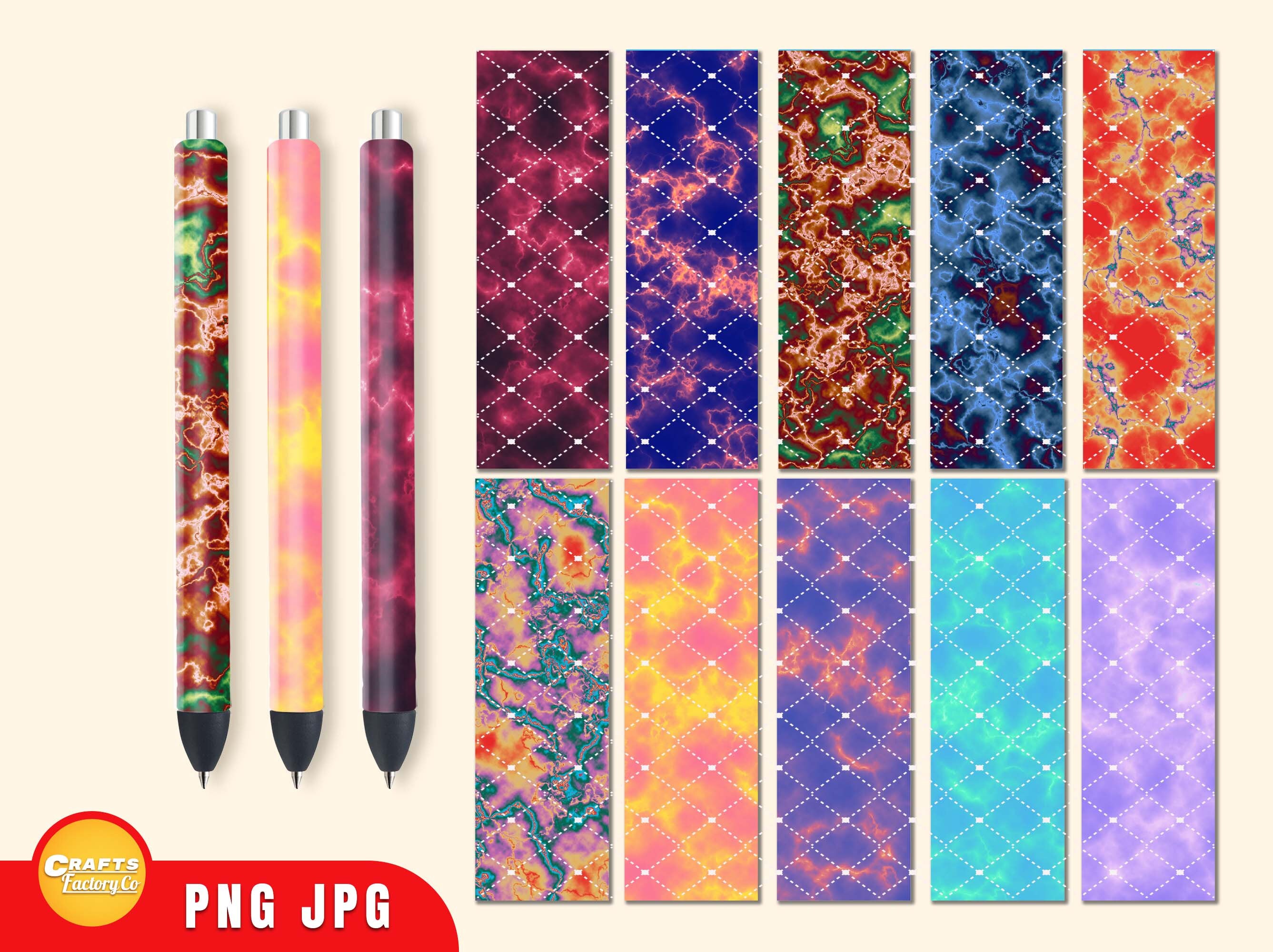 Abstract pen wraps png Marble pattern pen wraps bolt pen Etsy