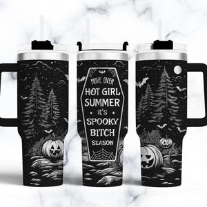 Halloween Seamless 40oz Tumbler Designs engraved SVG Files.