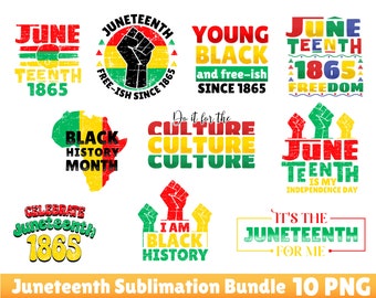 Juneteenth PNG Sublimations-Bundle, Black Power, Schwarze Geschichte PNG, 1865 Retro PNG, Freiheit Juniteenth PNG-Dateien für Sublimation.