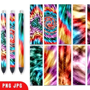Tie Dye pen wraps bundle, Epoxy pen wrap, Pen wraps waterslide, Summer pen wrap png Digital file instant download.