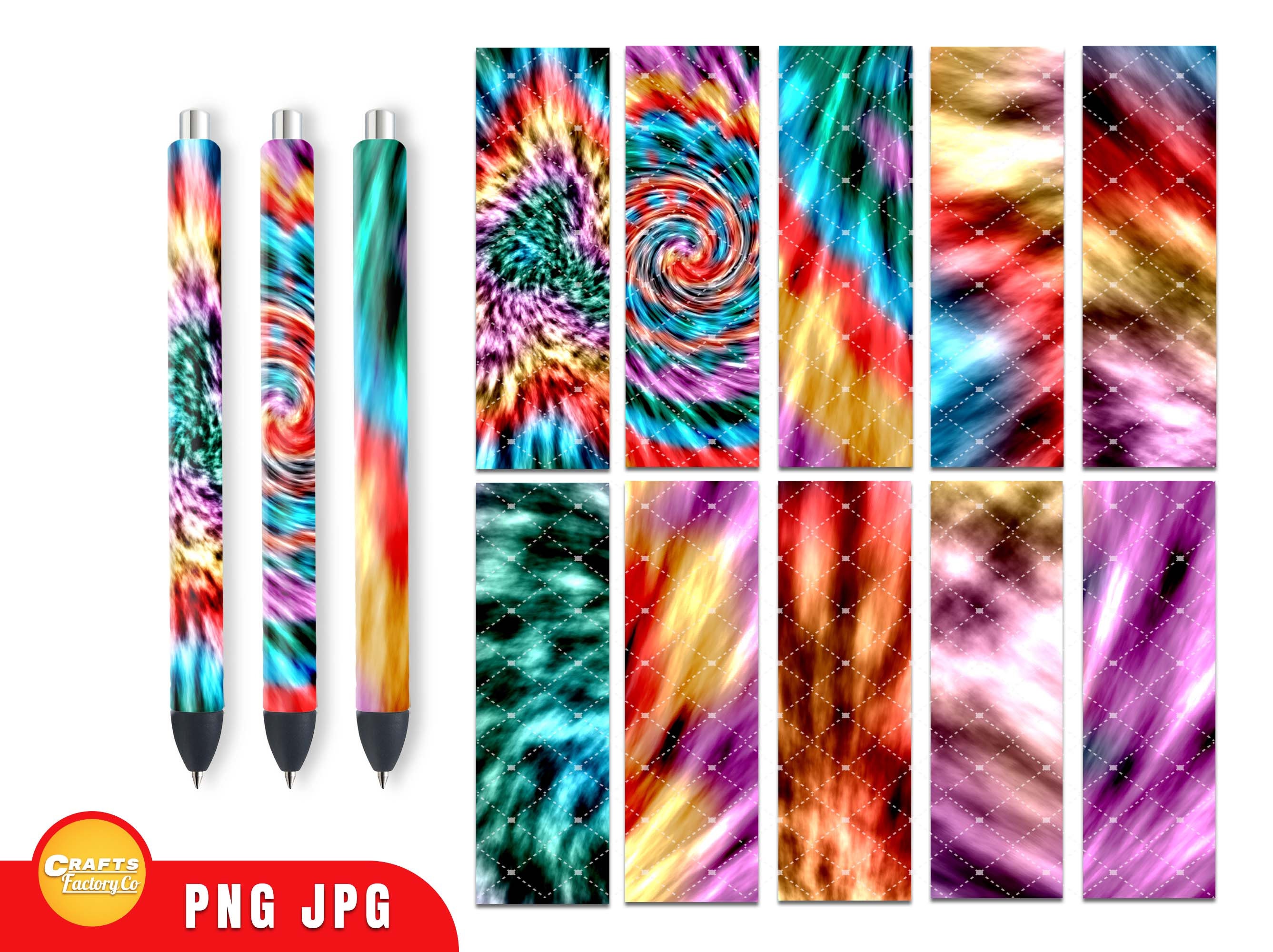 Tie Dye pen wraps bundle Epoxy pen wrap Pen wraps Etsy