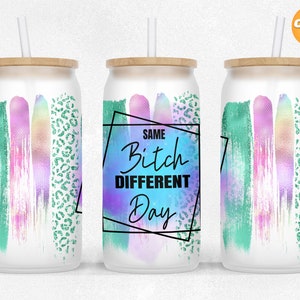 Igual que Libbey, vaso de vidrio Libbey de 16 oz con sublimación, envoltura para vaso Libbey, archivos PNG de diseño de envoltura para vaso de vidrio.