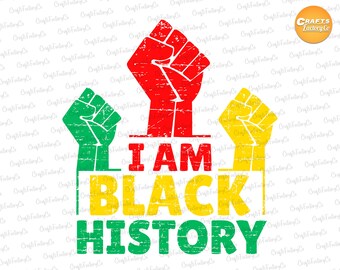 Ich bin schwarze Geschichte png, Juniteenth Shirt png, Black Power, Juniteenth Geschenk, Schwarze Kultur, Freiheit Juniteenth png Dateien für Sublimation.