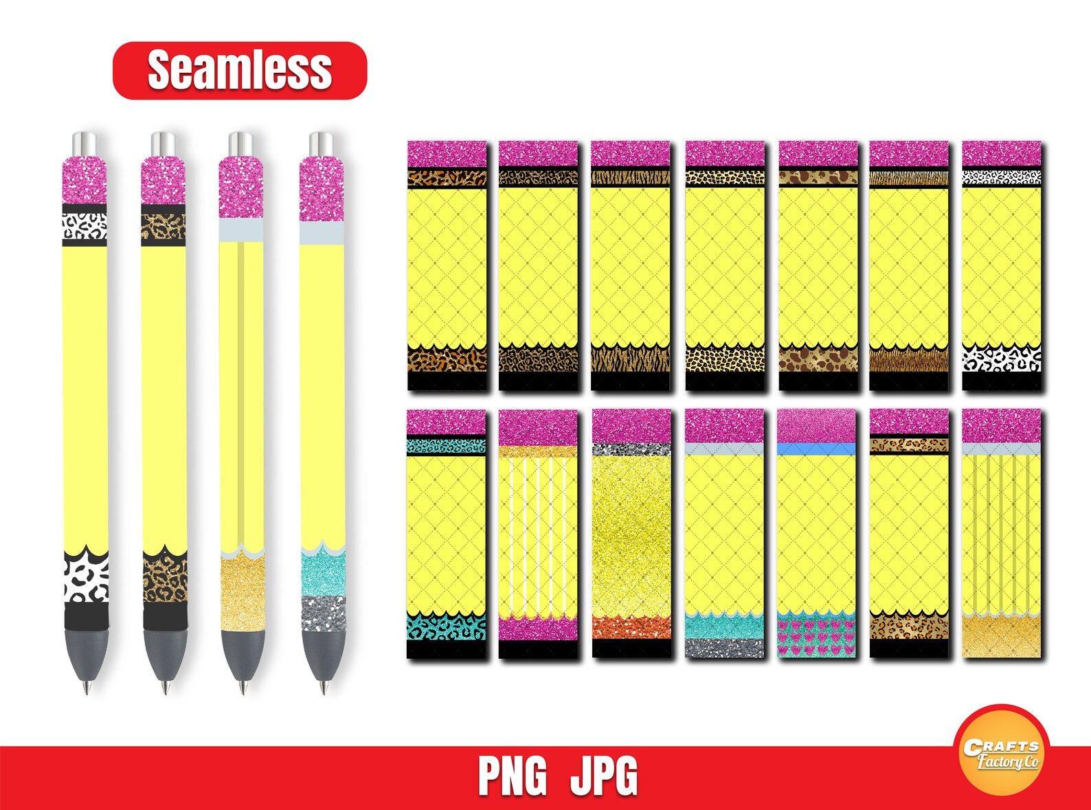 Pencil Pen Wraps png Leopard Pen wraps Seamless pen wrap Etsy