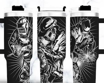 Welder Tumbler laser engraving files, Welder 40oz tumbler wrap Seamless Designs laser Rotary engraved SVG Files.