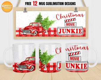 C'est ma tasse de visionnage de film de Noël, tasse de film de Noël png, tasse de Noël png, 11 oz, 12 oz, tasse de 15 oz png Sublimation Design.