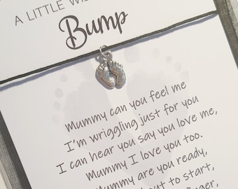 From the bump footprint charm bracelet, first time mummy gifts, baby gifts, bump gifts