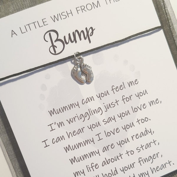 From the bump footprint charm bracelet, first time mummy gifts, baby gifts, bump gifts