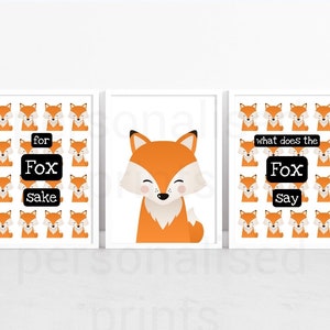 Red Fox foxy quotes print wall art pictures