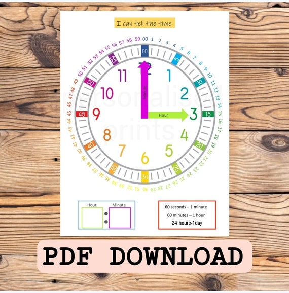 5 Free printable clock faces (PDF) - ESL Vault