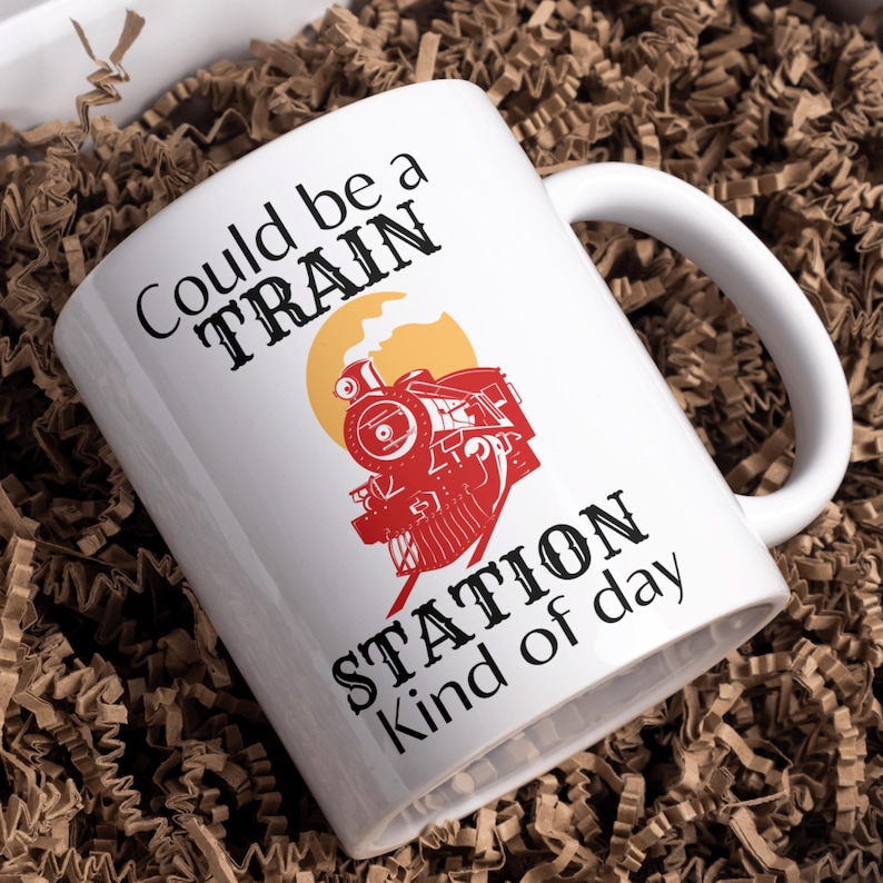 Yellowstone Dutton Ranch Mug: Train Station Kind of Day M5 Red train