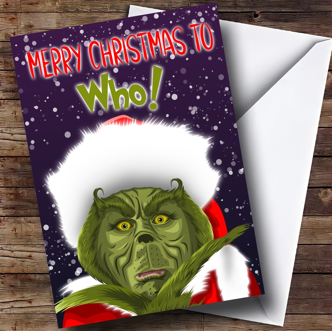 The Grinch Christmas Card Etsy