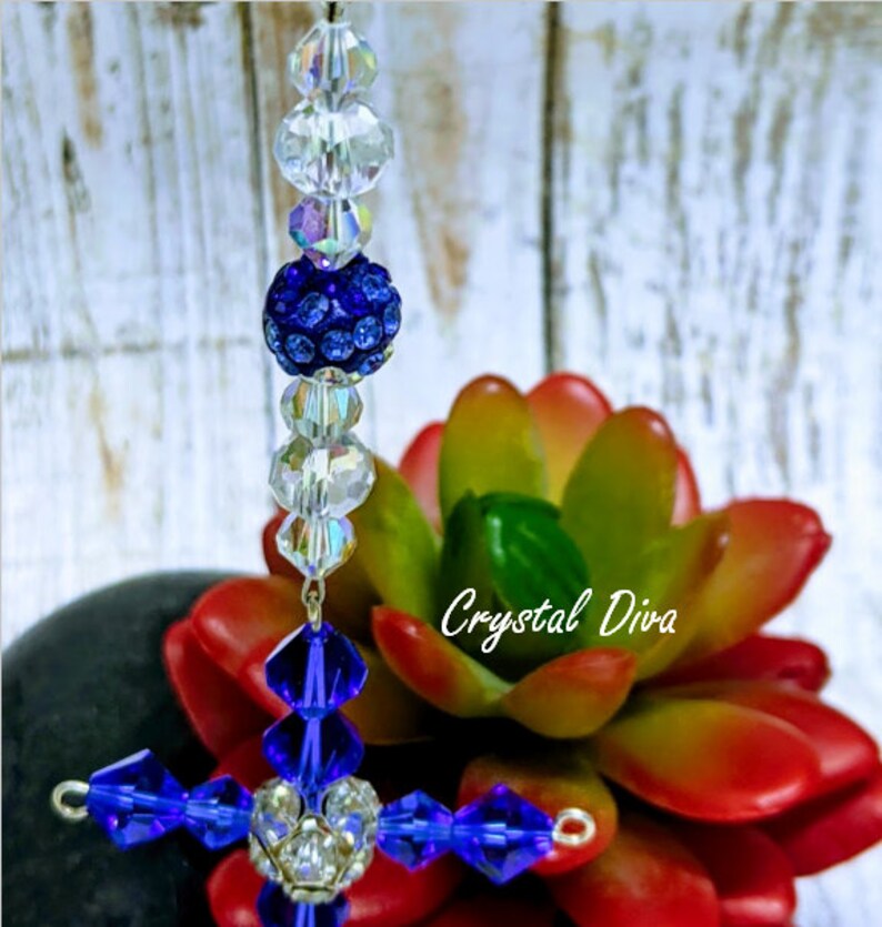 Cobalt Blue Cross Mini Suncatcher
