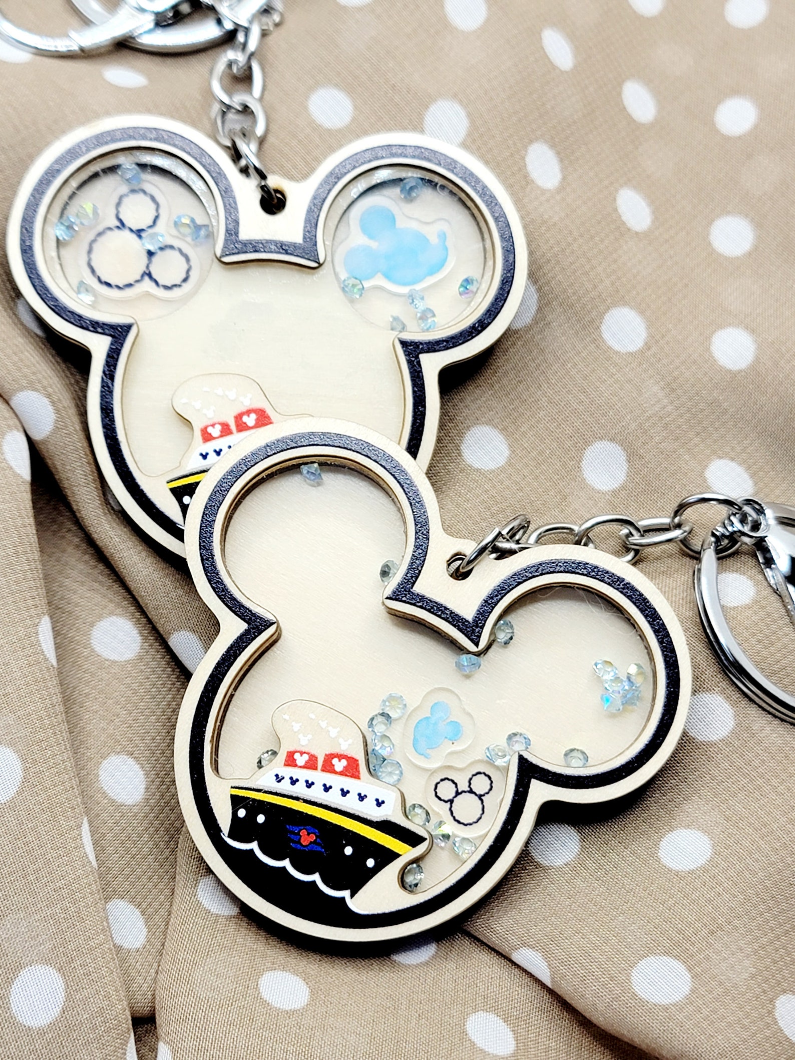 Disney Cruise Inspired Keychain | Wooden Keychain With Acrylic Shapes ...