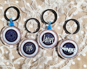 Vinyl Decal ADD-ON (NO Keychain Included): Personalize 2ND side of Disney Cruise Inspired Classic Stateroom Porthole Acrylic Keychain