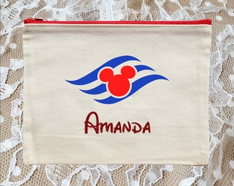 Baumwoll Canvas Reisetasche Design Inspiriert von Disney Cruise Line Für Fisch Verlängerungsgeschenkbörse | DCL Reißverschluss-Reisetasche für Segeln