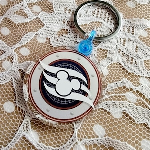 Disney Cruise Wave Inspired Stateroom Porthole Acrylic Keychain for Cruise Lovers | Personalized Fish Extender Gift | Adult Gift Exchange