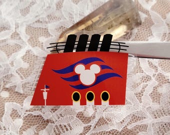 Mouse Cruise Funnel Sticker | DCL Cruise Smokestack Clear Vinyl Sticker| Nautical Fish Extender Gift | Disney FE Gift Exchange