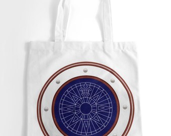 Reusable Canvas Tote Bag With Classic Disney Cruise Stateroom Number Porthole | Lightweight And Durable 15" Long Tote Bag For Cruise Lovers