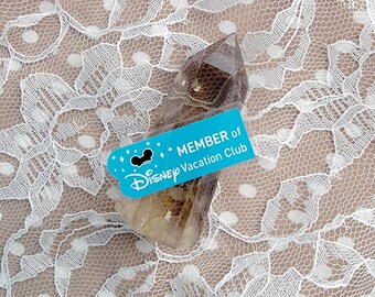 Blue Disney Vacation Club-Themed MagicBand Slider Sticker For Members In Turquoise  | Clear Vinyl Disney Vacation Club Decal for DVC Members