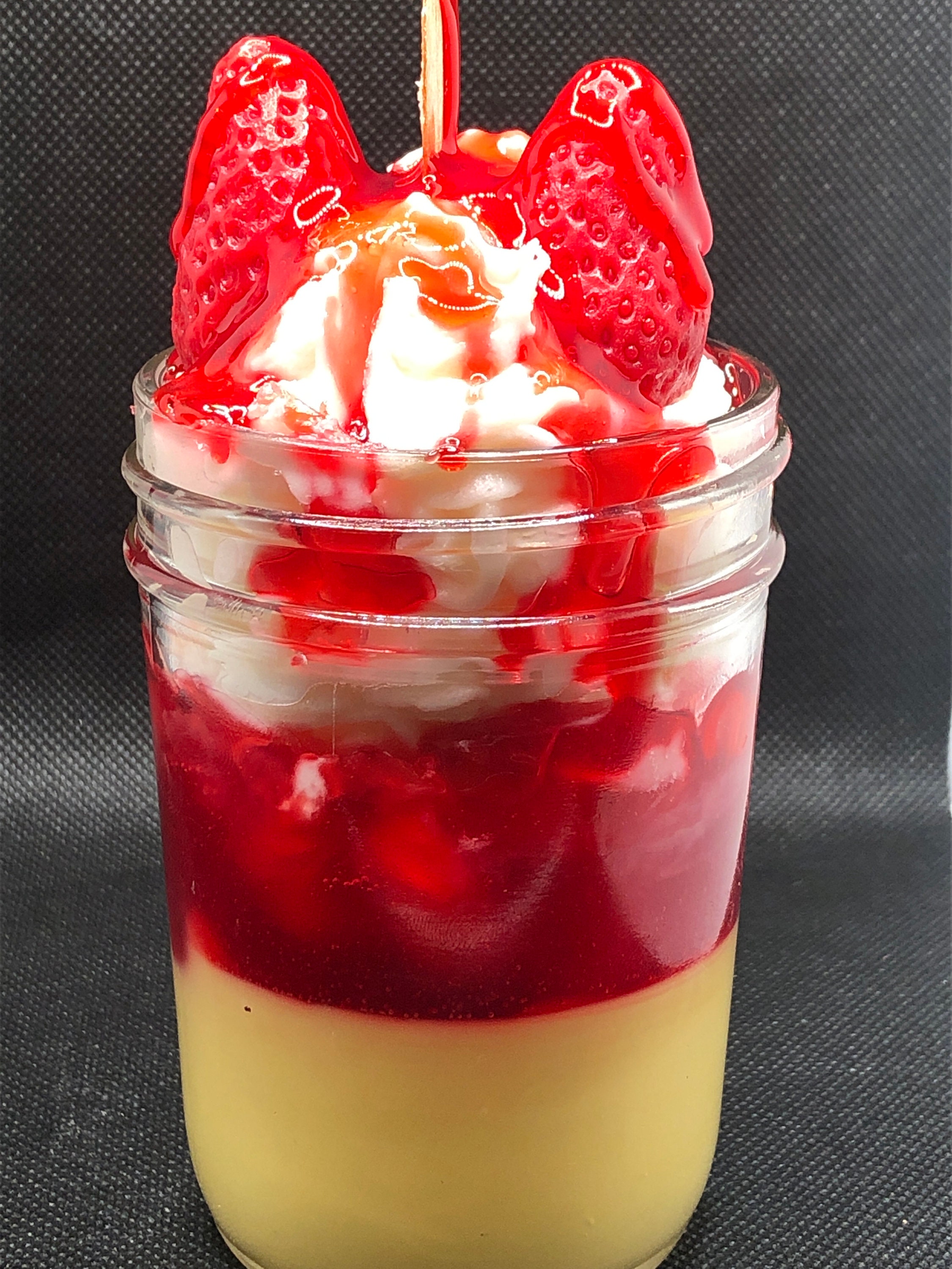 Strawberry Shortcake Candle Soy Candle Dessert Candle Bowl Etsy Australia