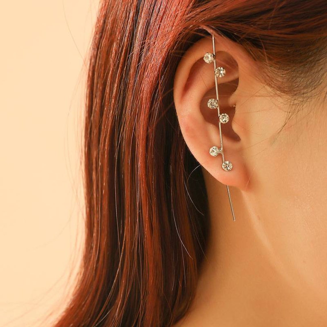 Ear Wrap Crawler Hook Earrings Multiple Geometric Stud Etsy