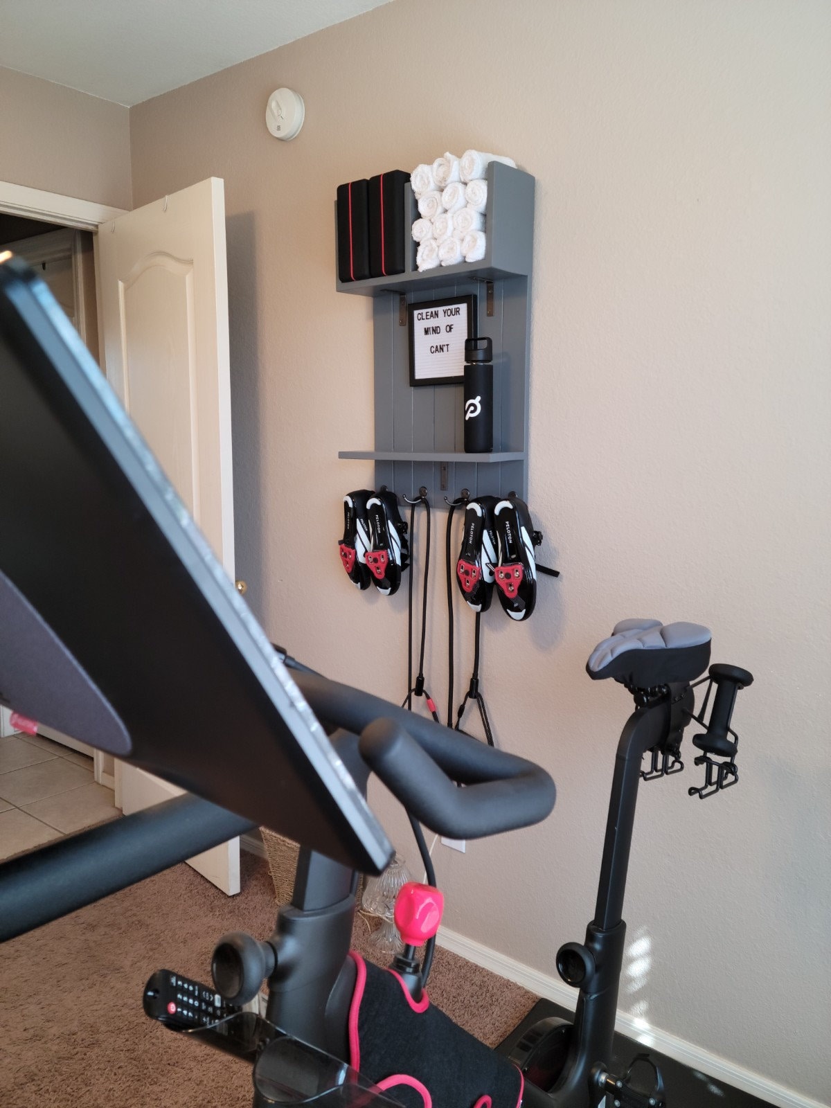 Cycling Organizer - peloton inspired shelf