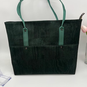 Large Cork Tote Bag: Travel Shoulder Bag, Eco-Friendly Material, business purse, gender neutral, gift