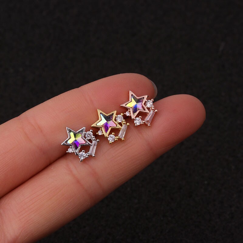 tiny gemstone earrings