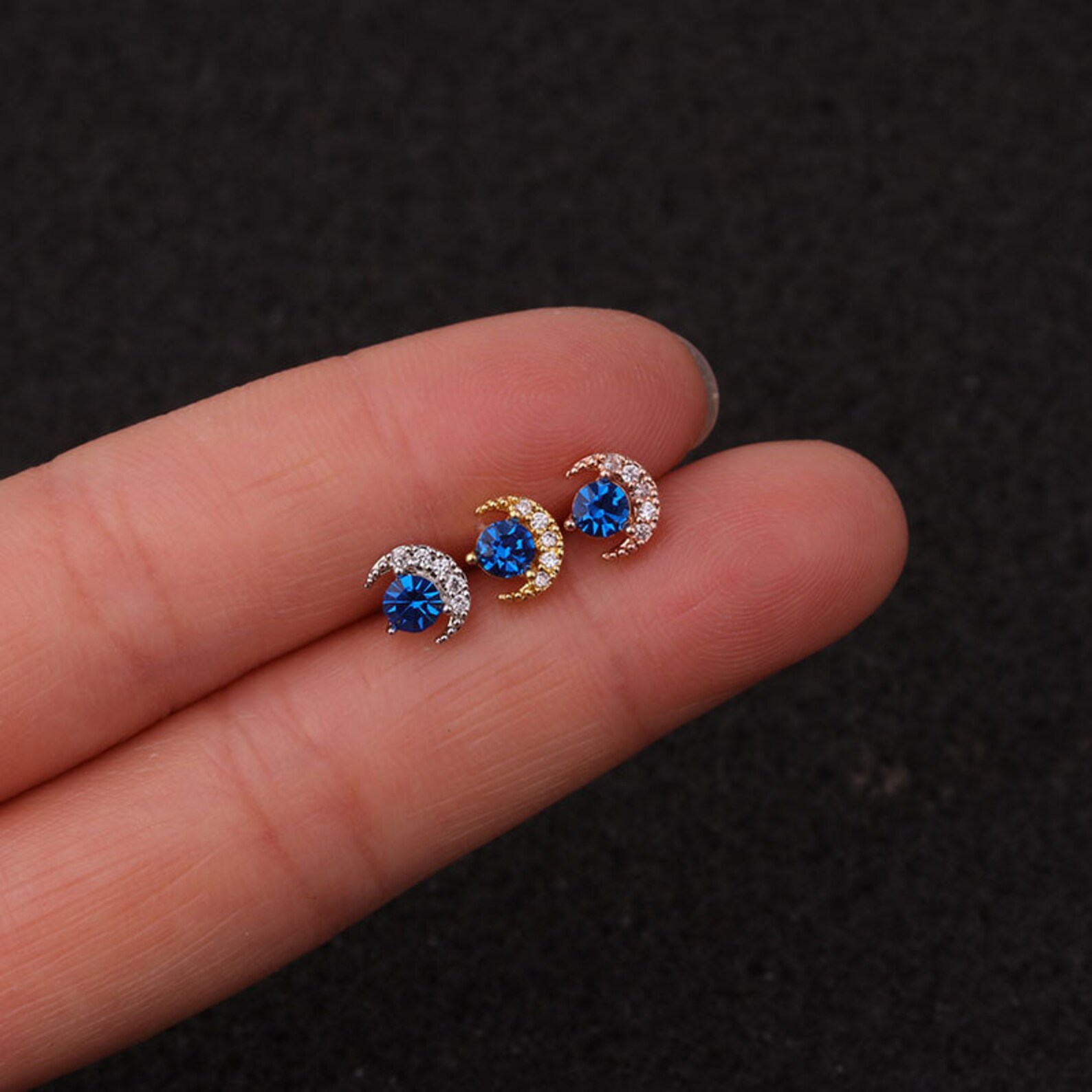 tiny gemstone earrings