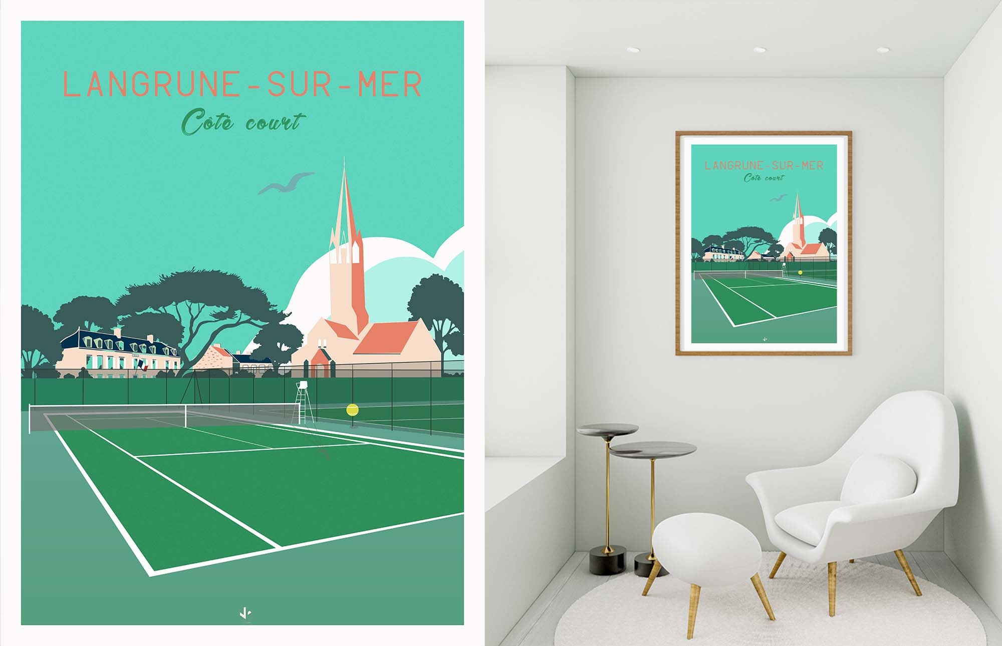 Affiche - Langrune sur Mer Côté Court