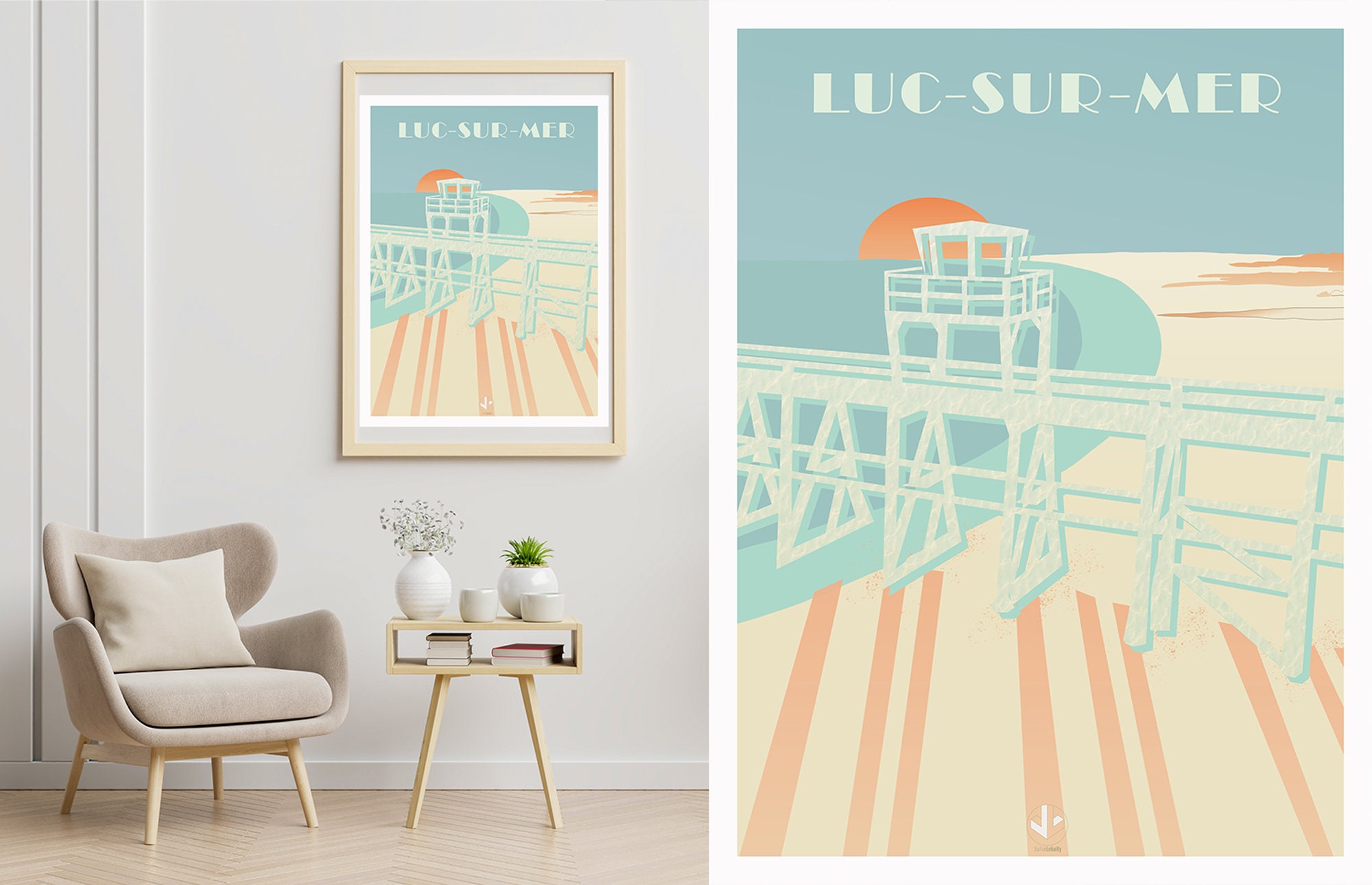 Affiche - Luc-Sur-Mer La Jetée