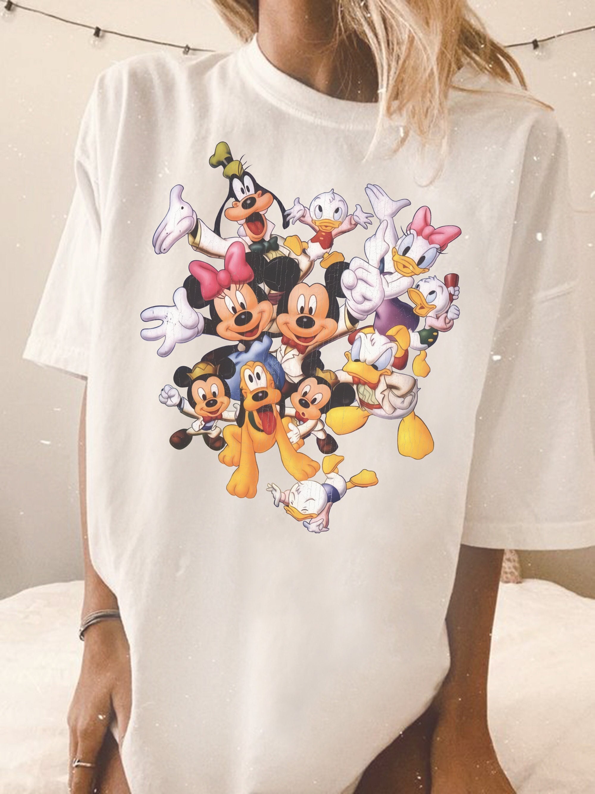 Discover Vintage All Characters Disney T-Shirt, Vintage Mickey